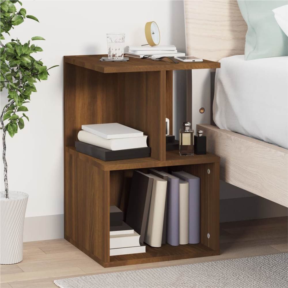 

Bedside Cabinet Brown Oak 35x35x55 cm Engineered Wood