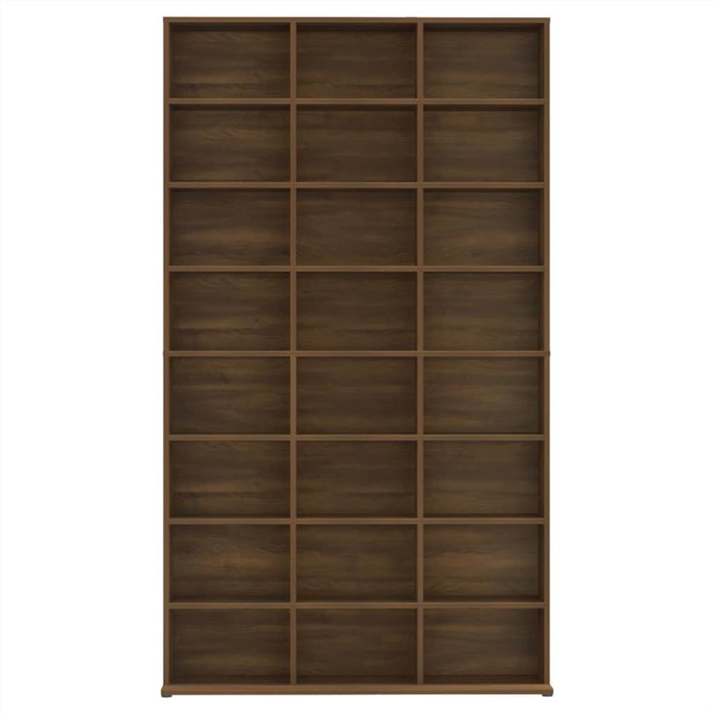 CD Cabinet Brown Oak 102x23x177.5 cm Engineered Wood