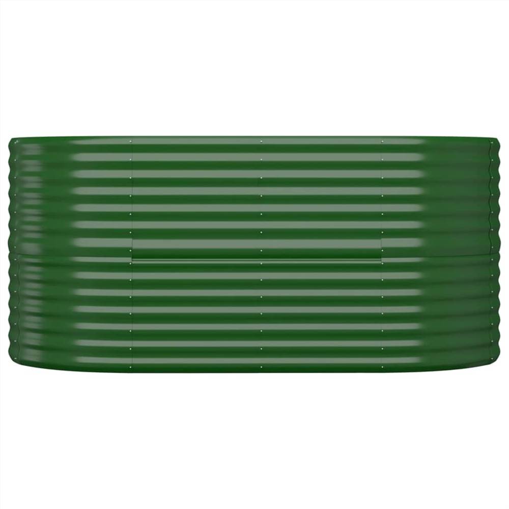 Garden Planter Powder-coated Steel 152x80x68 cm Green