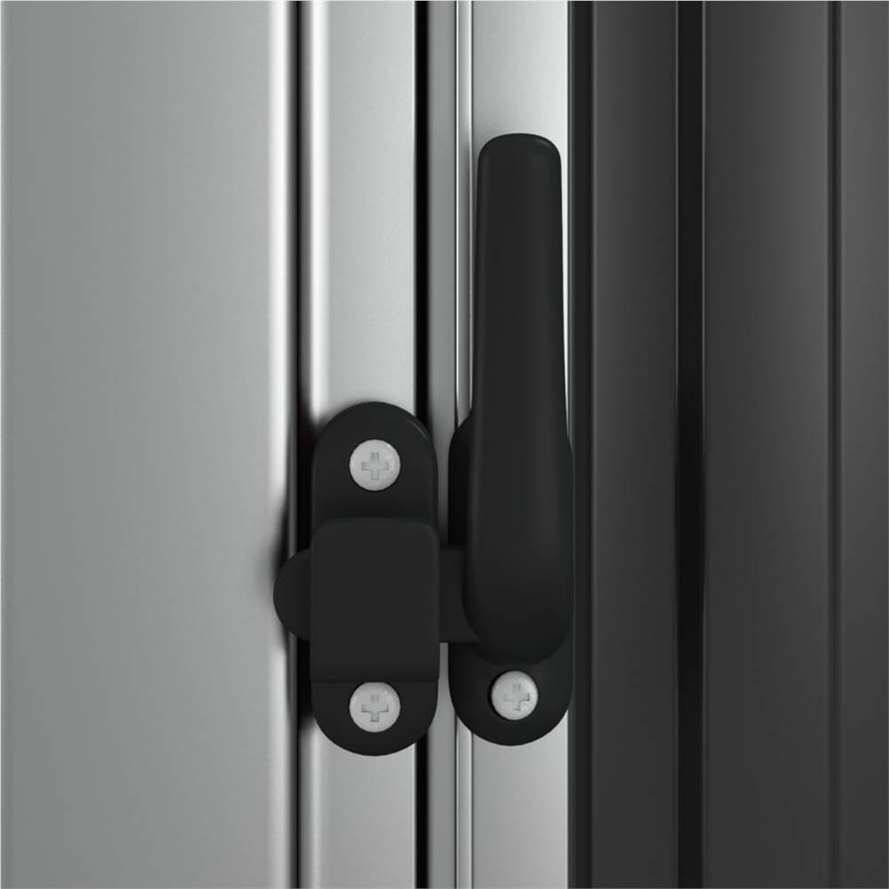 Garden Shed Anthracite 118.5x97x209.5 cm Galvanised Steel