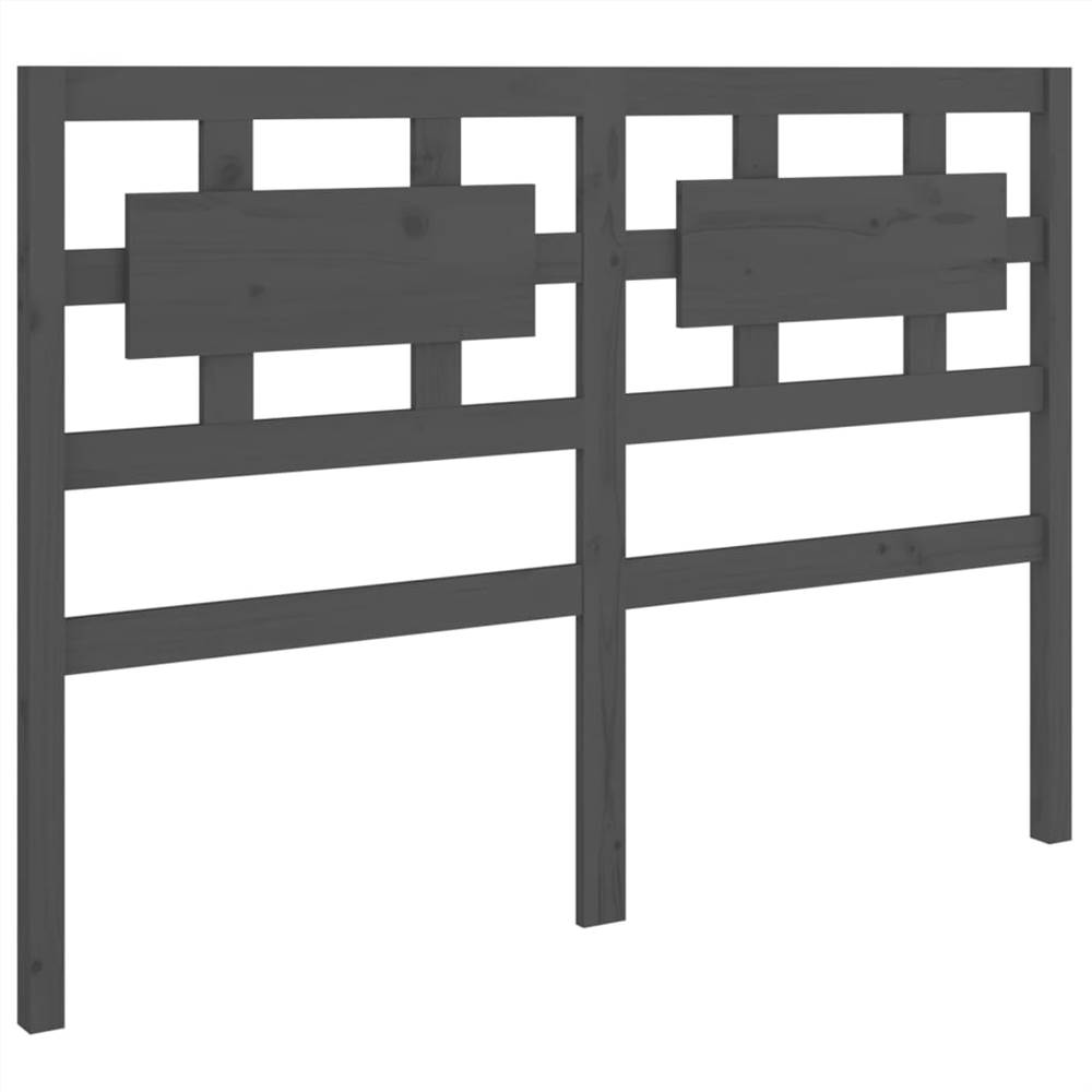 Bed Frame Grey Solid Wood 140x190 Cm 11 Bed Frame Grey Solid Wood 140x190 cm