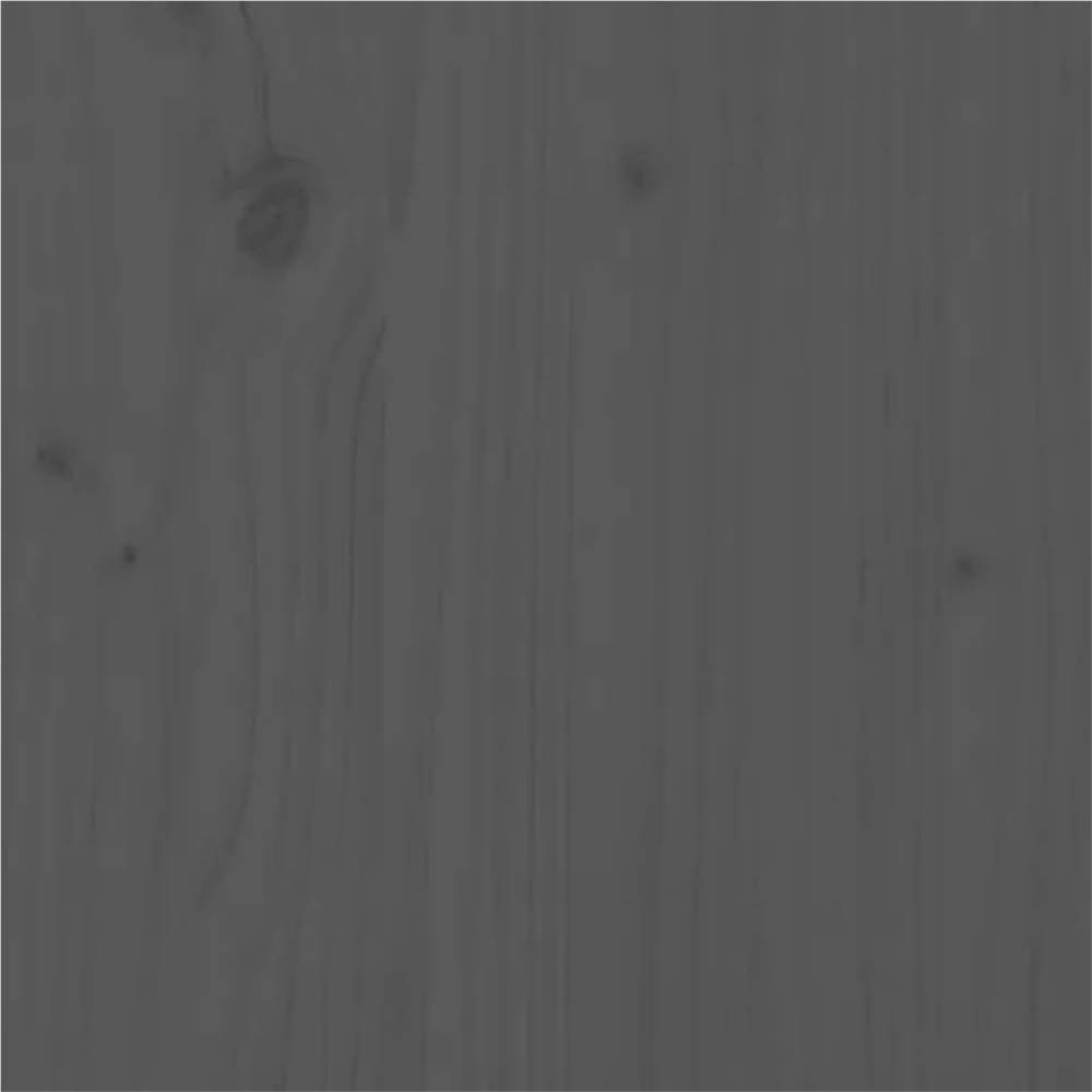 Bed Frame Grey Solid Wood Pine 90x190 Cm 3FT Single 10 Bed Frame Grey Solid Wood Pine 90x190 cm 3FT Single