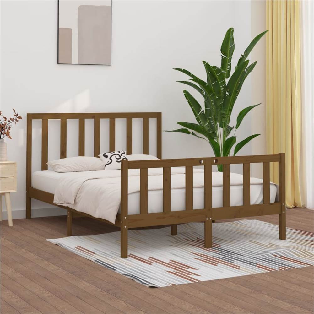 

Bed Frame Honey Brown Solid Wood 120x200 cm