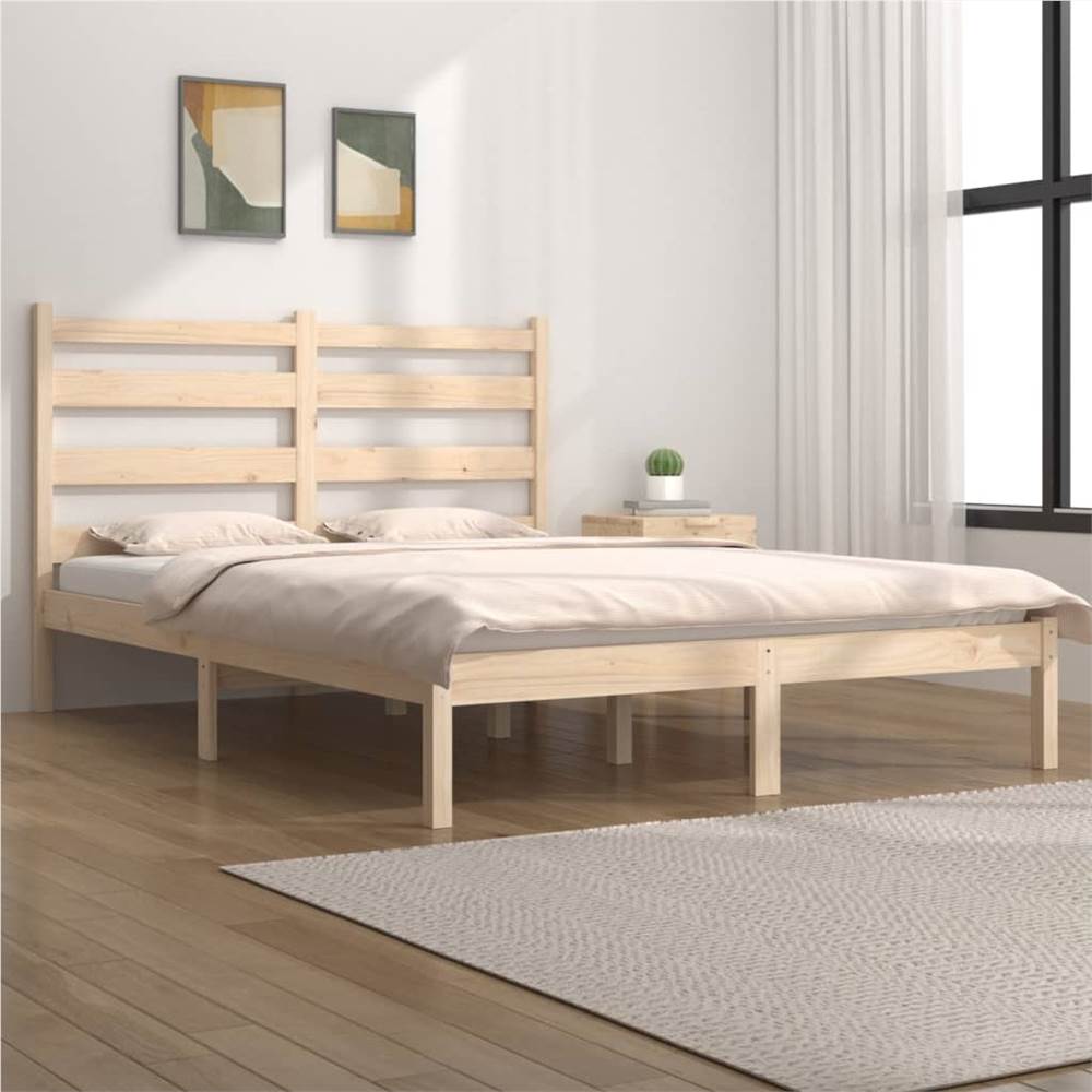 

Bed Frame Solid Wood Pine 180x200 cm 6FT Super King