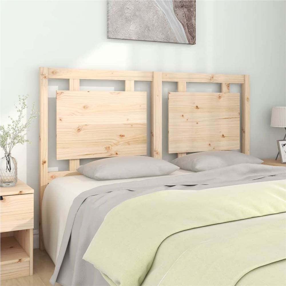 Bed Headboard 145.5x4x100 cm Solid Pine Wood