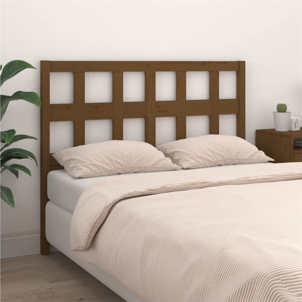 Bed Headboard Honey Brown 140.5x4x100 cm Solid Wood Pine