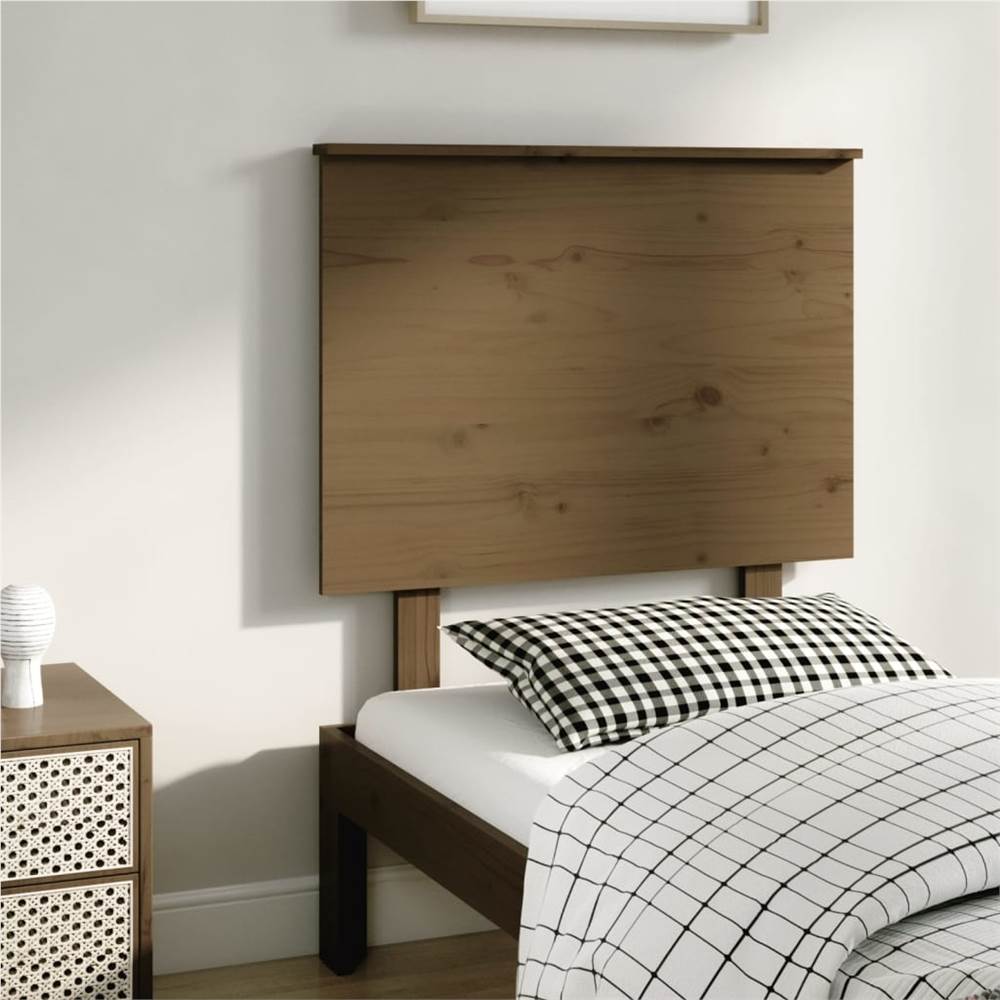 Bed Headboard Honey Brown 79x6x82.5 cm Solid Wood Pine