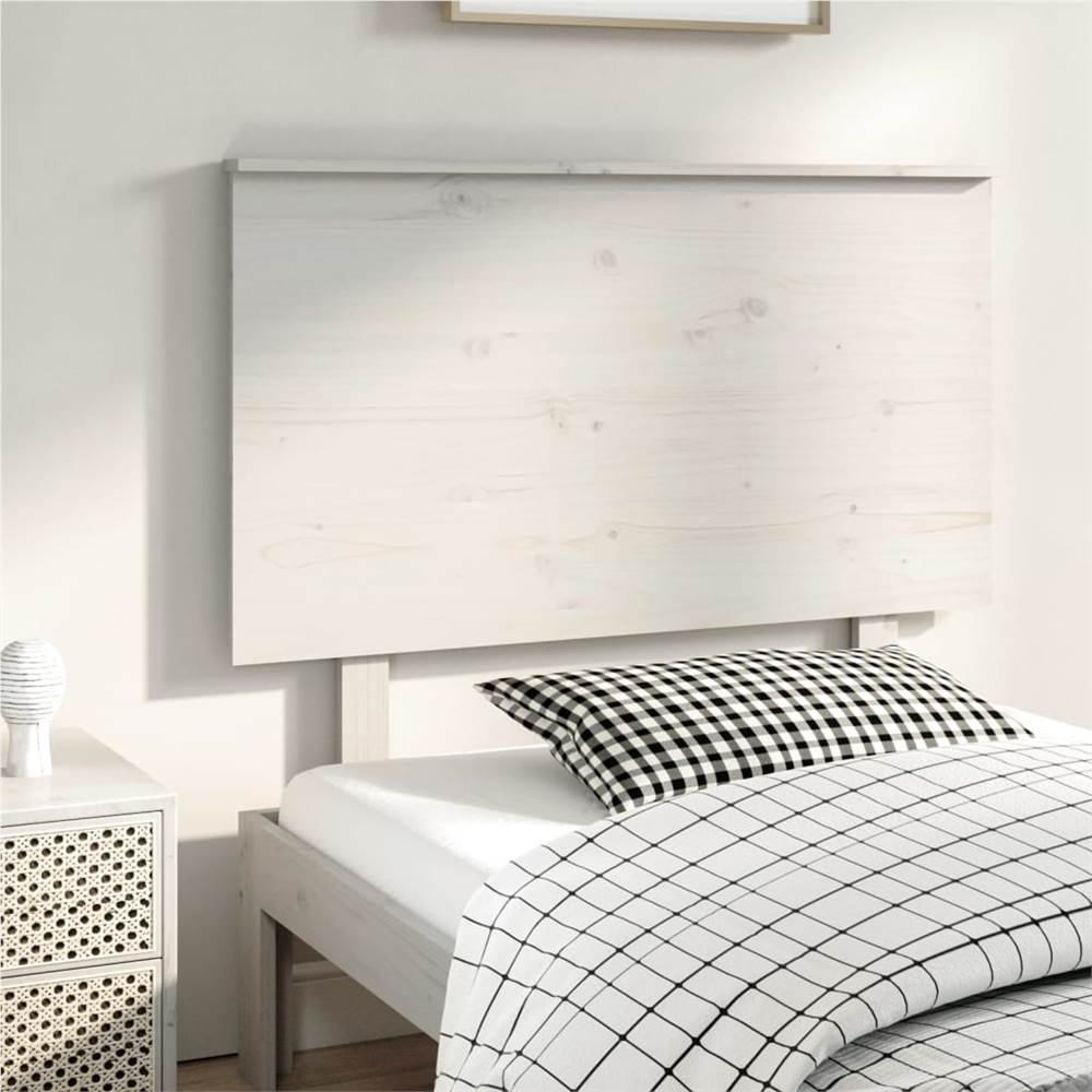 Bed Headboard White 104x6x82.5 cm Solid Wood Pine