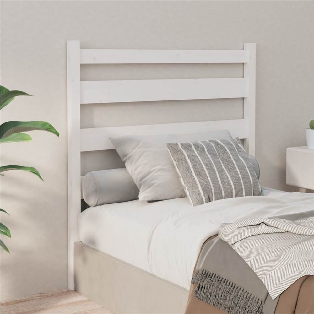 

Bed Headboard White 106x4x100 cm Solid Wood Pine