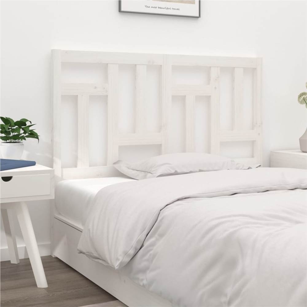

Bed Headboard White 140.5x4x100 cm Solid Wood Pine