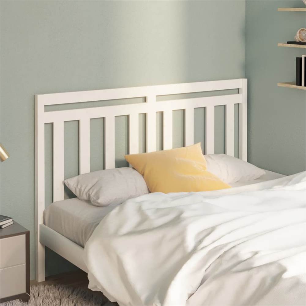 

Bed Headboard White 156x4x100 cm Solid Wood Pine