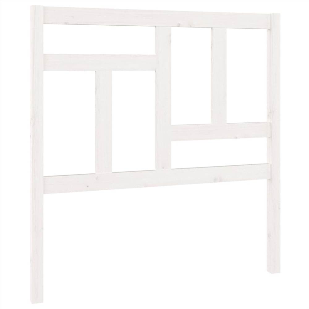 Bed Headboard White 95.5x4x100 cm Solid Wood Pine