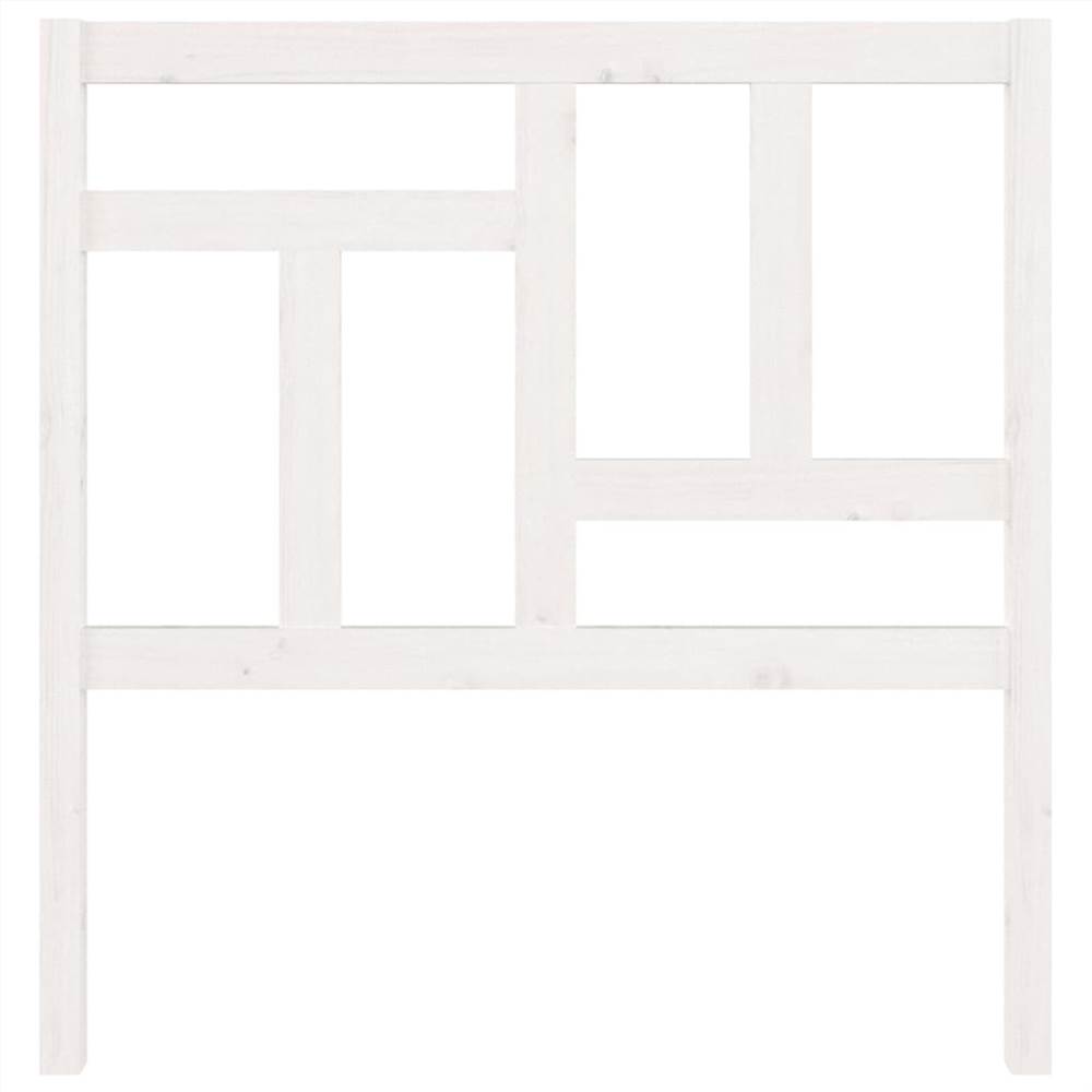 Bed Headboard White 95.5x4x100 cm Solid Wood Pine