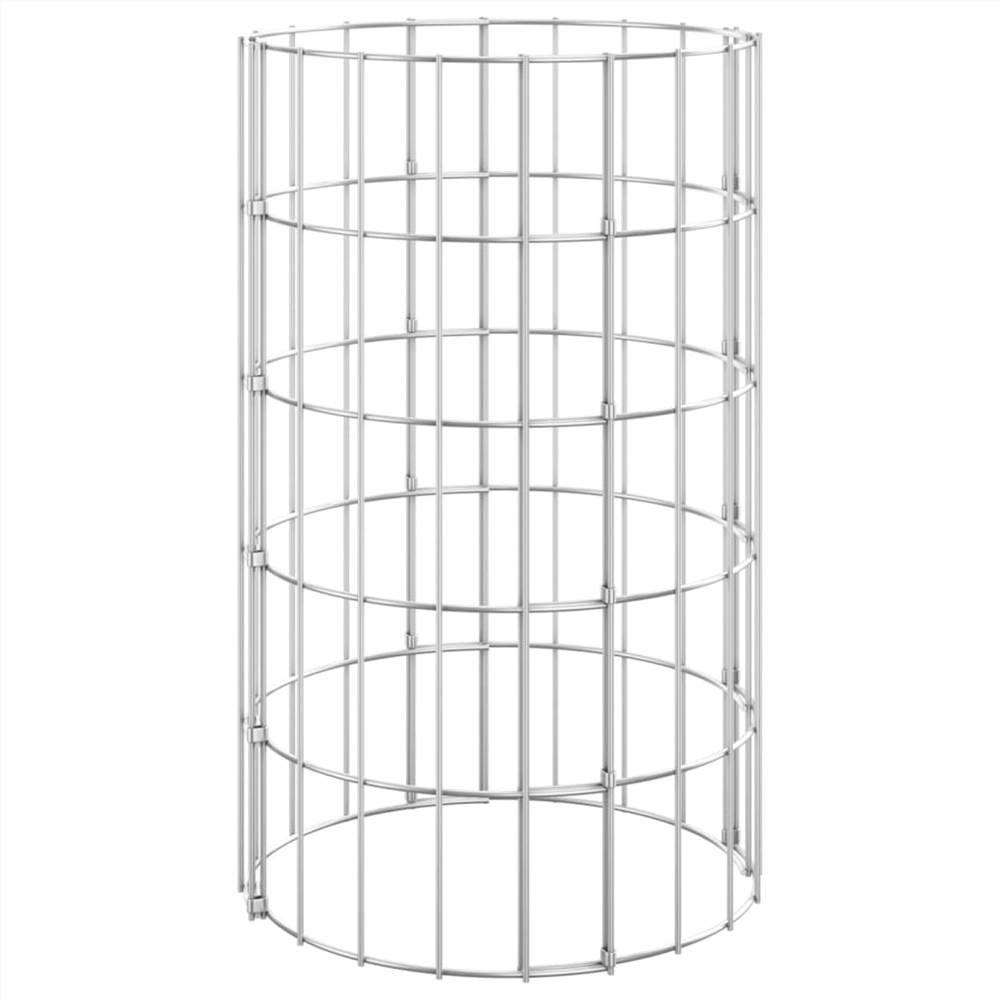 Circular Gabion Raised Bed Galvanised Steel Ø30x50 cm