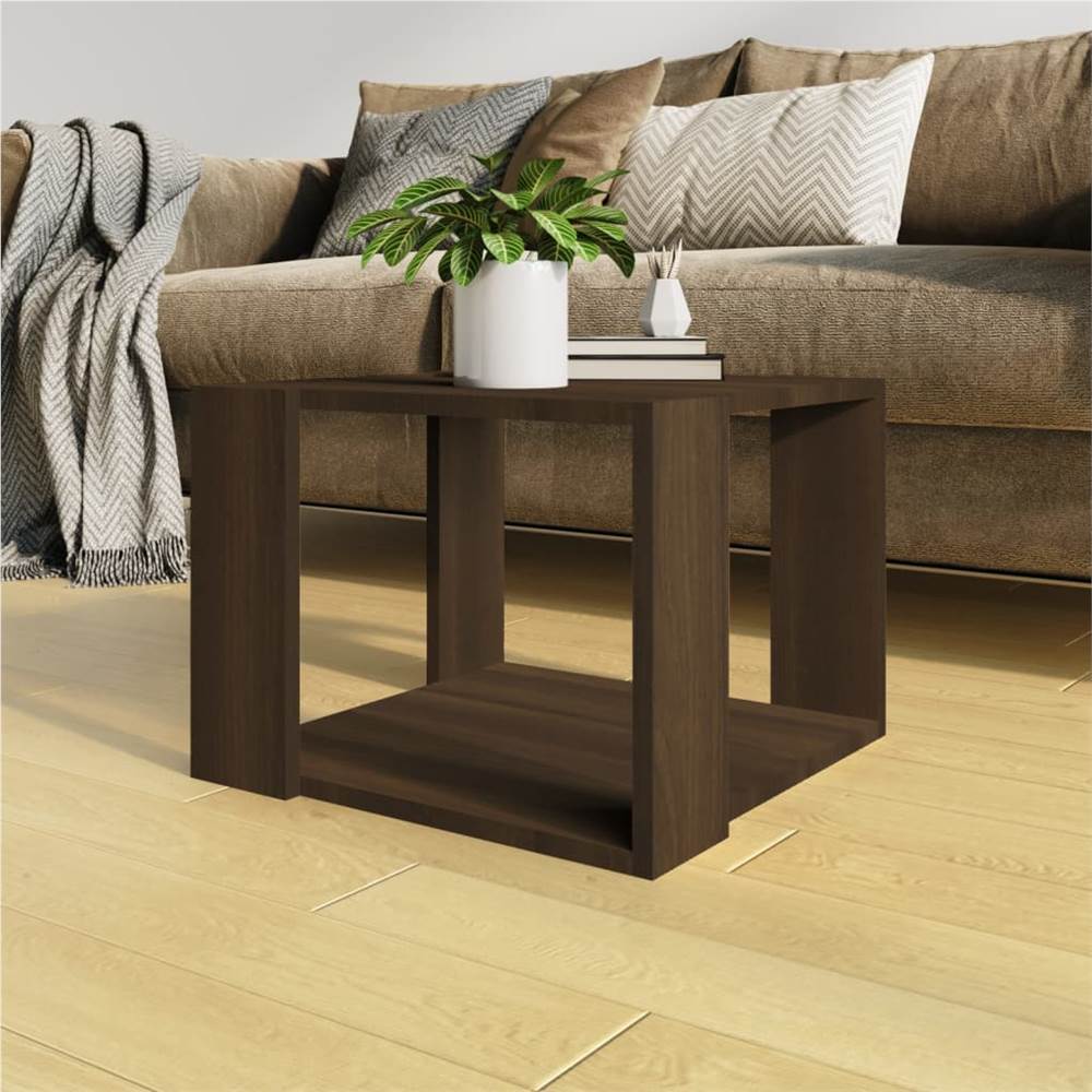 Coffee Table Brown Oak 40x40x30 cm Engineered Wood