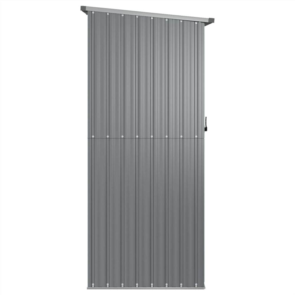 Garden Bike Shed Grey 180.5x97x209.5 cm Galvanised Steel