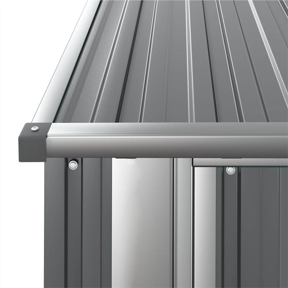 Garden Bike Shed Grey 180.5x97x209.5 cm Galvanised Steel