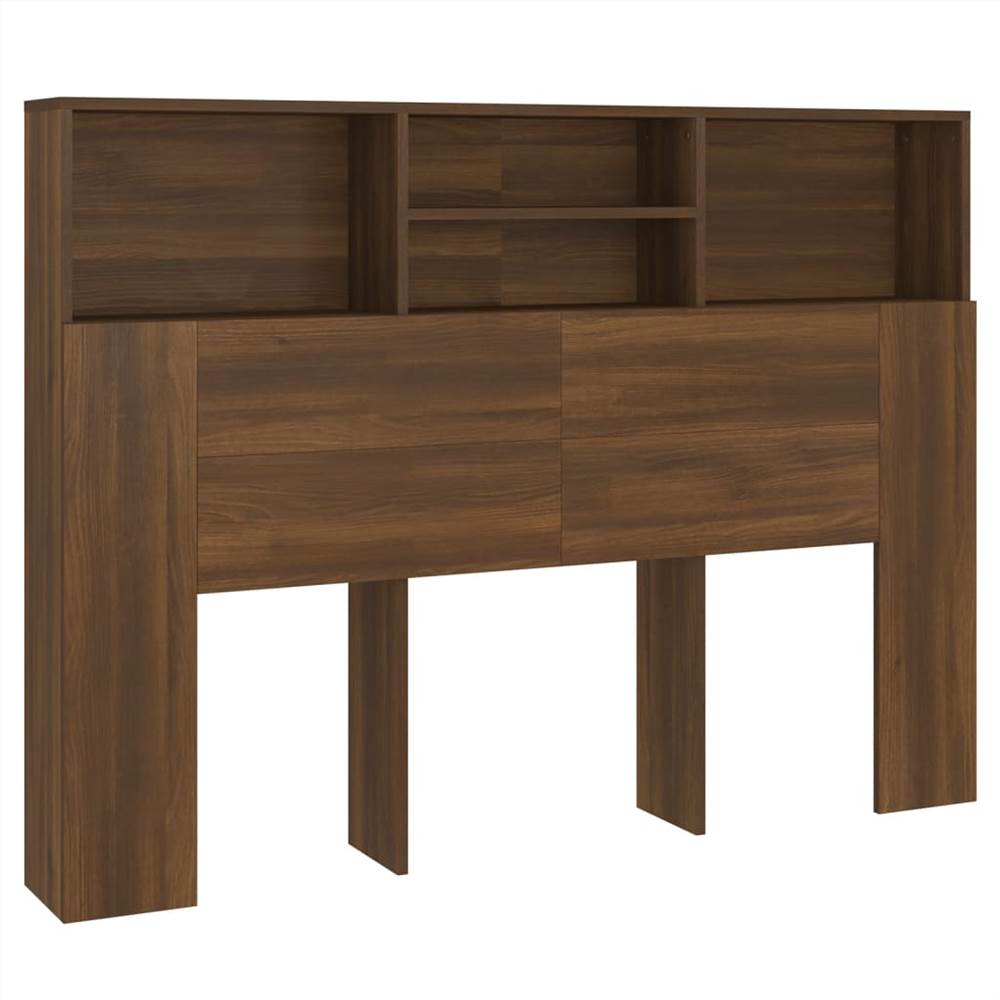 Headboard Cabinet Brown Oak 140x19x103.5 Cm 7 Headboard Cabinet Brown Oak 140x19x103.5 cm
