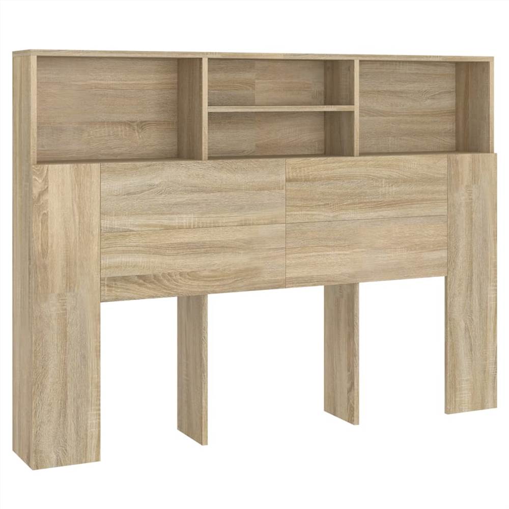 Headboard Cabinet Sonoma Oak 140x19x103.5 cm