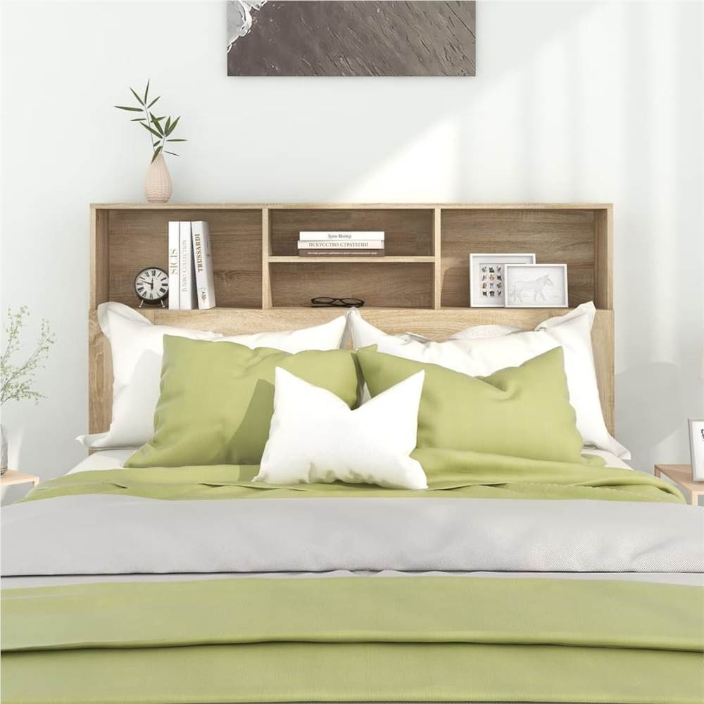 Headboard Cabinet Sonoma Oak 140x19x103.5 cm
