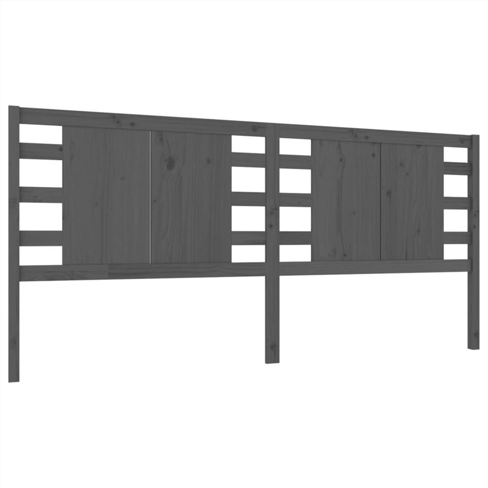 Headboard Grey 146x4x100 Cm Solid Wood Pine 7 Headboard Grey 146x4x100 cm Solid Wood Pine