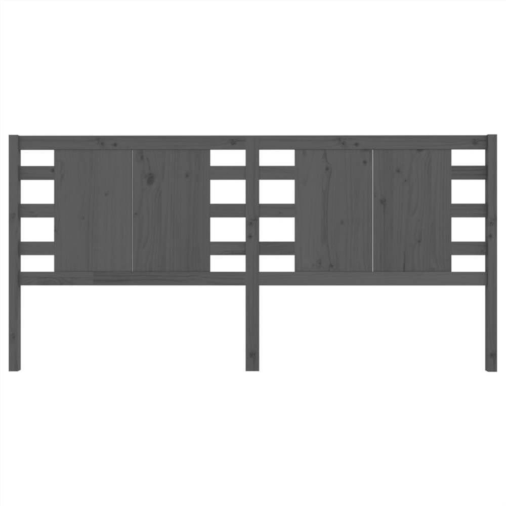 Headboard Grey 146x4x100 Cm Solid Wood Pine 8 Headboard Grey 146x4x100 cm Solid Wood Pine
