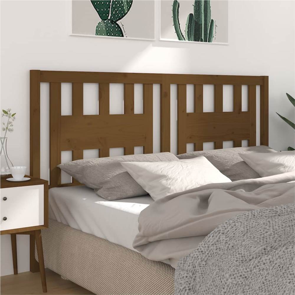 

Headboard Honey Brown 141x4x100 cm Solid Wood Pine