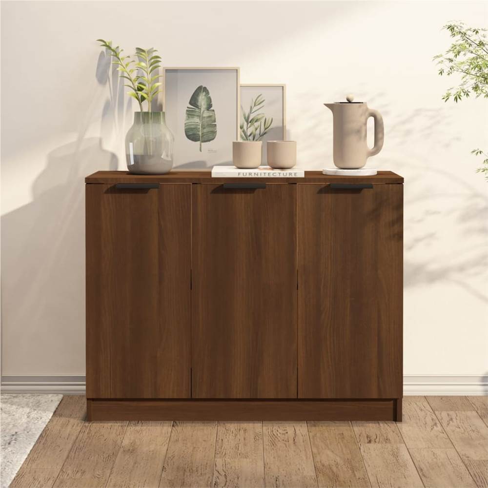 Sideboard Brown Oak 90.5x30x70 cm Engineered Wood