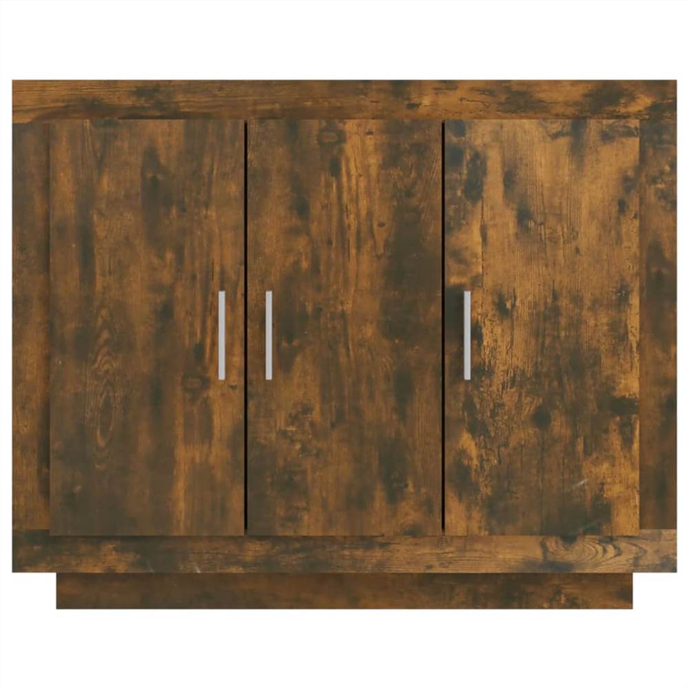 Sideboard Smoked Oak 92x35x75 Cm Engineered Wood 10 Sideboard Smoked Oak 92x35x75 cm Engineered Wood