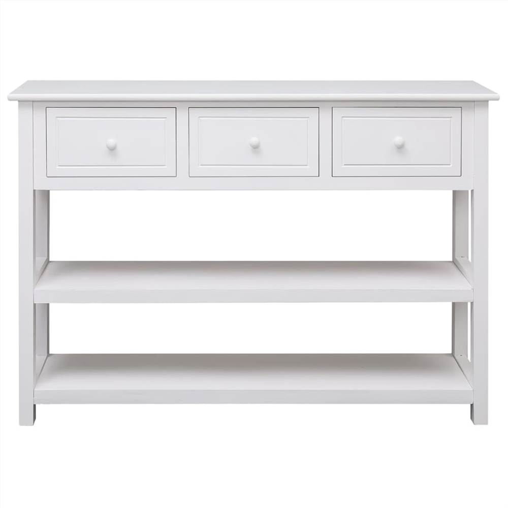 Sideboard White 108x30x76 Cm Solid Wood Paulownia 7 Sideboard White 108x30x76 cm Solid Wood Paulownia