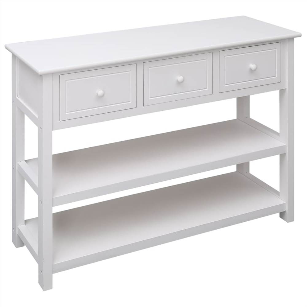 Sideboard White 108x30x76 Cm Solid Wood Paulownia 14 Sideboard White 108x30x76 cm Solid Wood Paulownia