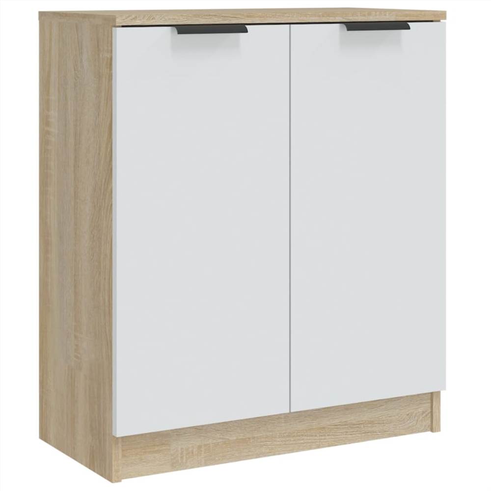Sideboard White&Sonoma Oak 60x30x70 cm Engineered Wood