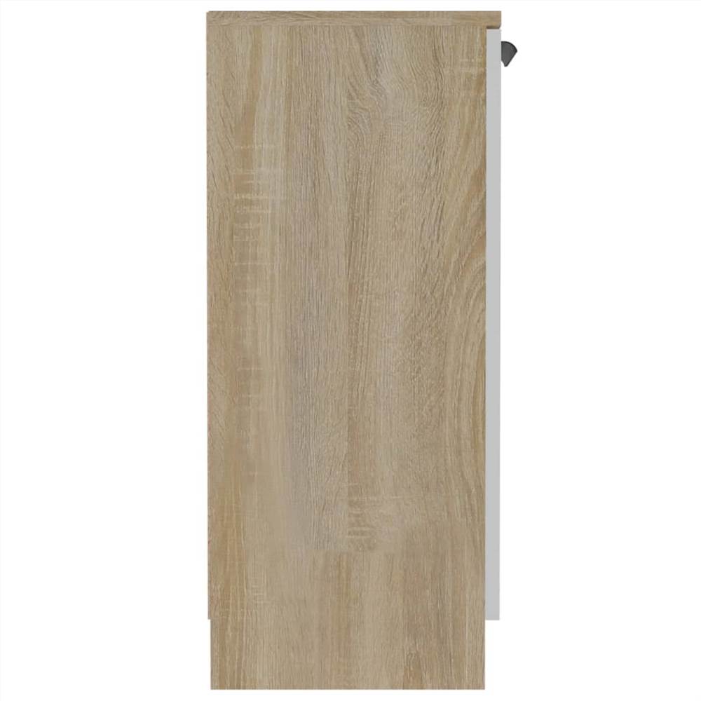 Sideboard White&Sonoma Oak 60x30x70 cm Engineered Wood