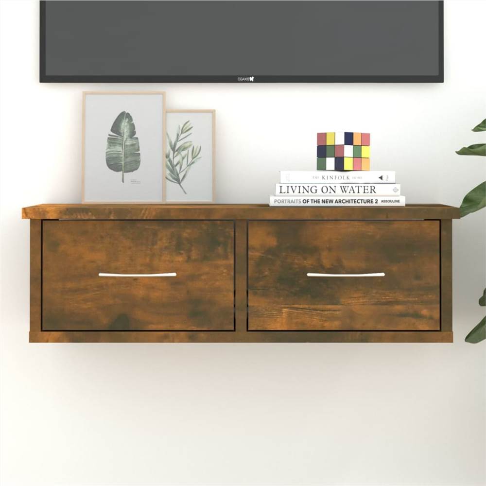 Wall Cabinet Smoked Oak 60x26x18.5 cm Engineered Wood