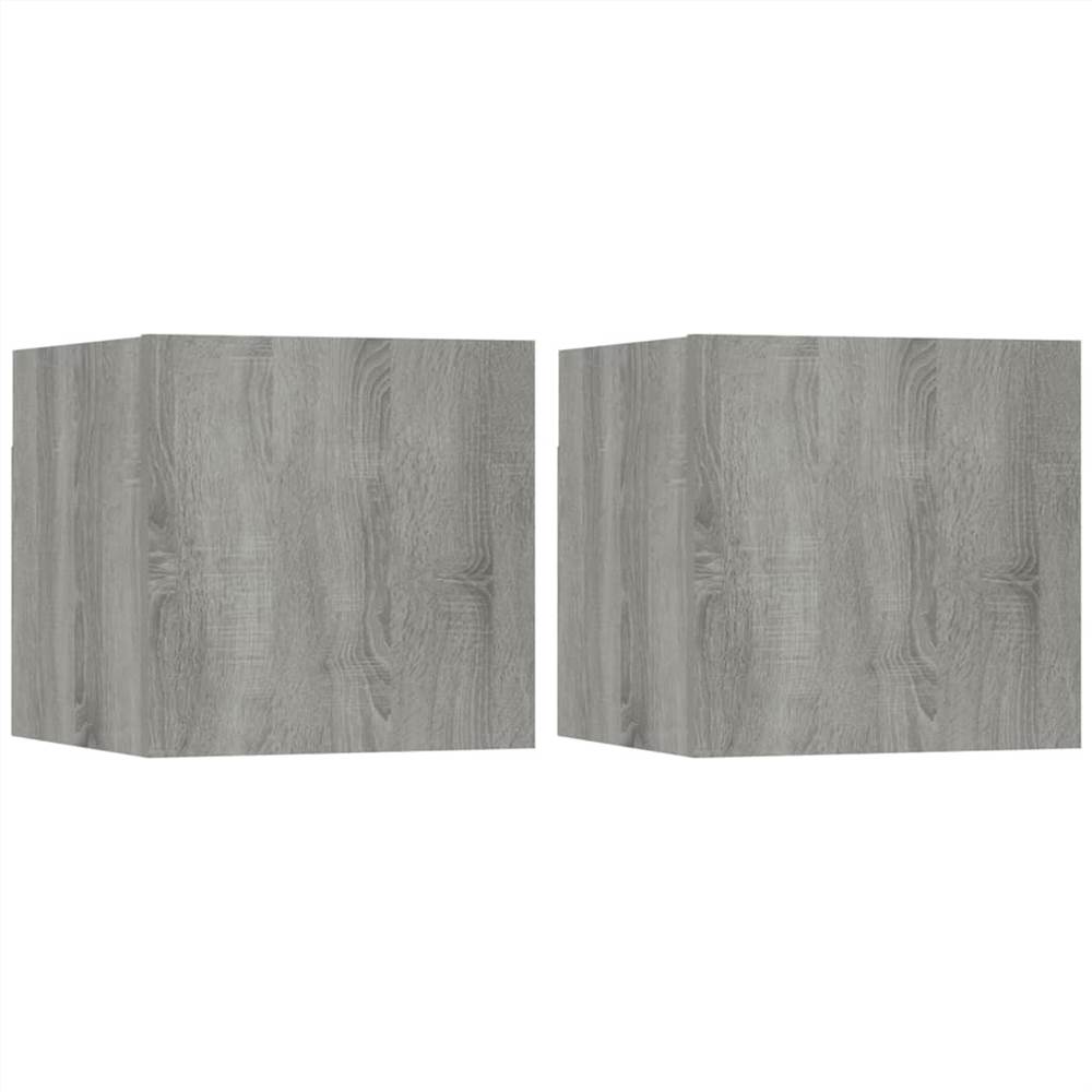 Wall Mounted TV Cabinet 2 Pcs Grey Sonoma 30.5x30x30 Cm 7 Wall Mounted TV Cabinet 2 pcs Grey Sonoma 30.5x30x30 cm
