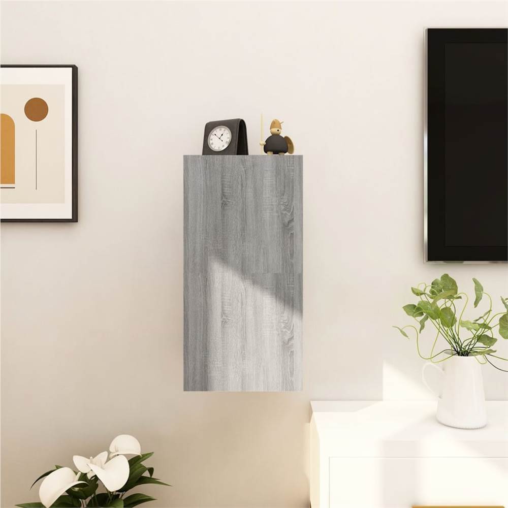 Wall Mounted TV Cabinet 2 Pcs Grey Sonoma 30.5x30x30 Cm 8 Wall Mounted TV Cabinet 2 pcs Grey Sonoma 30.5x30x30 cm