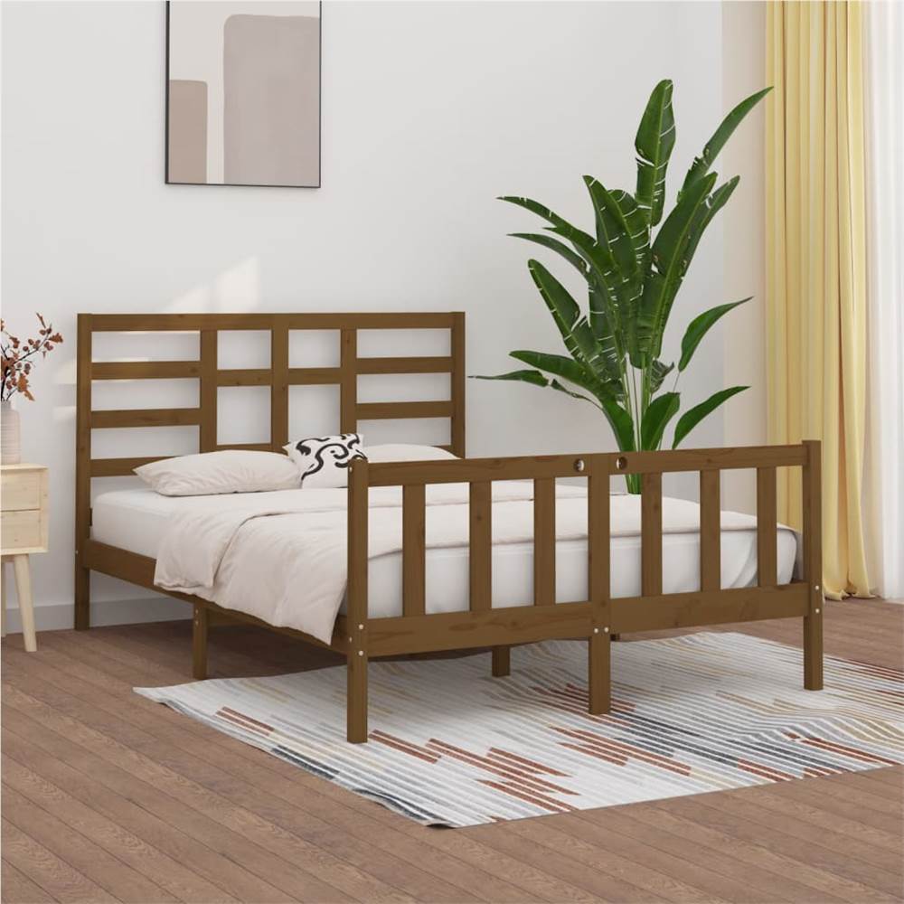 

Bed Frame Honey Brown Solid Wood Pine 160x200 cm