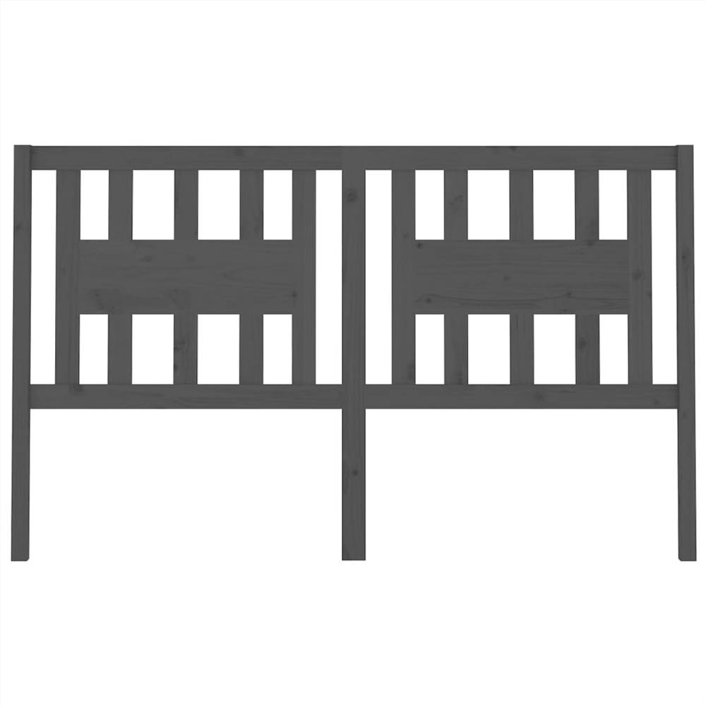 Headboard Grey 156x4x100 Cm Solid Wood Pine 8 Headboard Grey 156x4x100 cm Solid Wood Pine