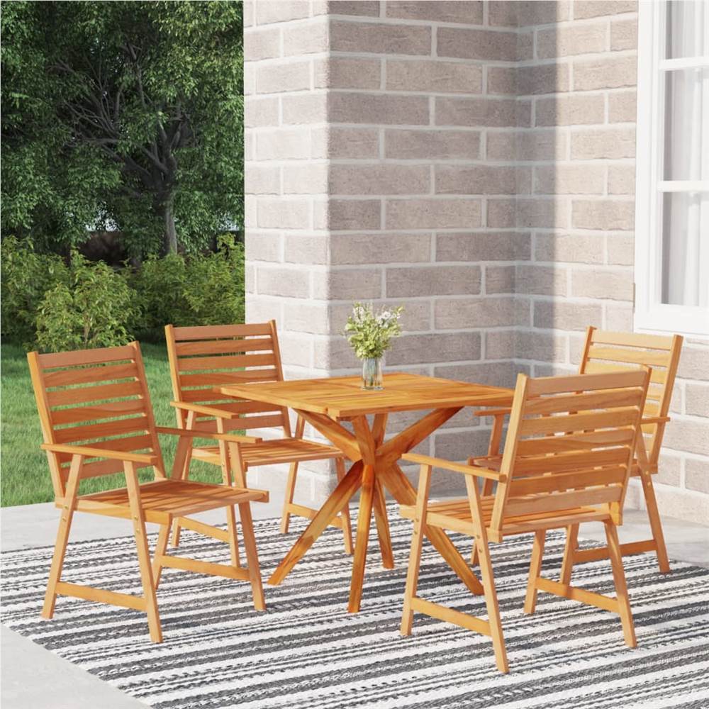 

5 Piece Garden Dining Set Solid Wood Acacia