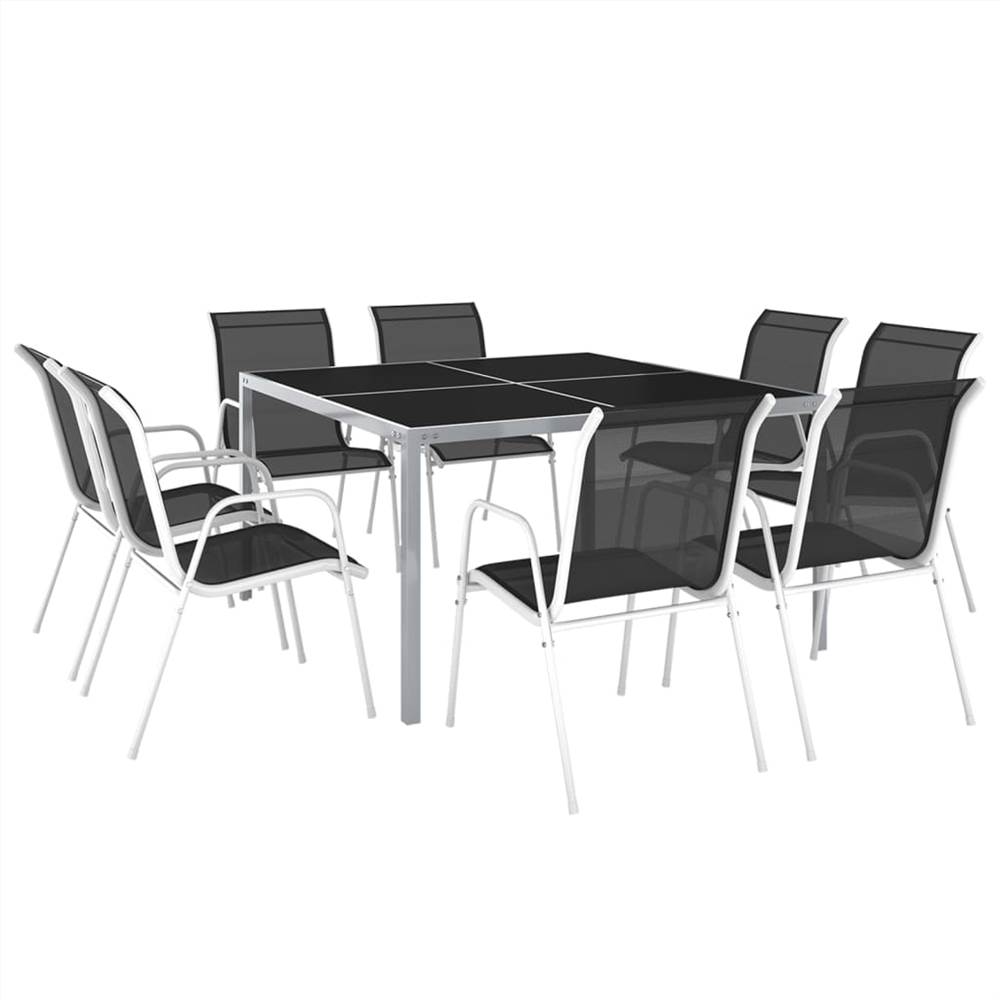 9 Piece Outdoor Dining Set Steel