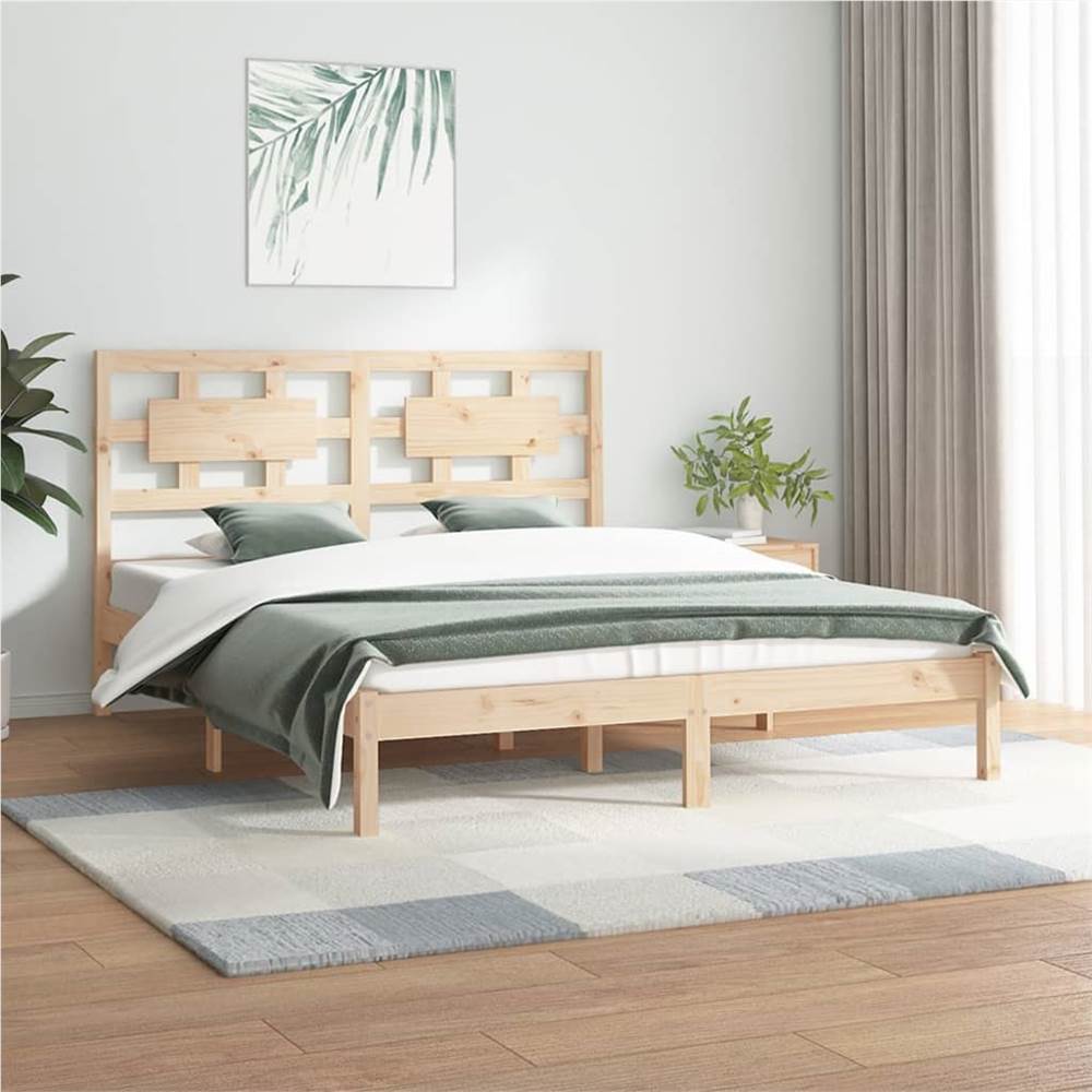 

Bed Frame Solid Wood Pine 150x200 cm 5FT King Size