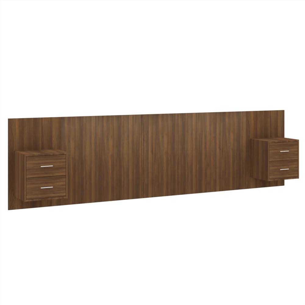 Bed Headboard with Brown Oak Engineered Wood