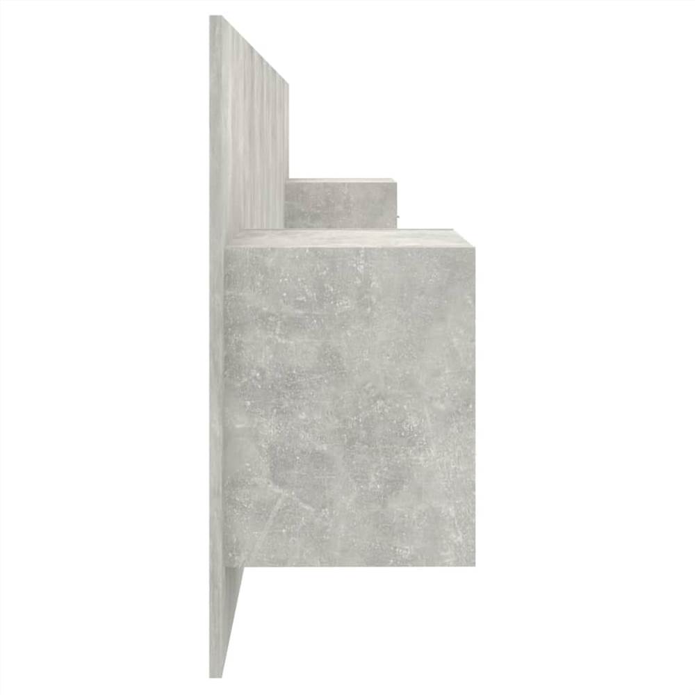 Bed Headboard with Concrete Grey Engineered Wood