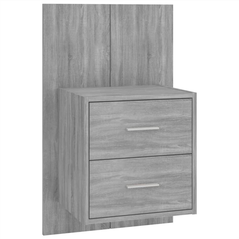 Bed Headboard with Grey Sonoma Engineered Wood