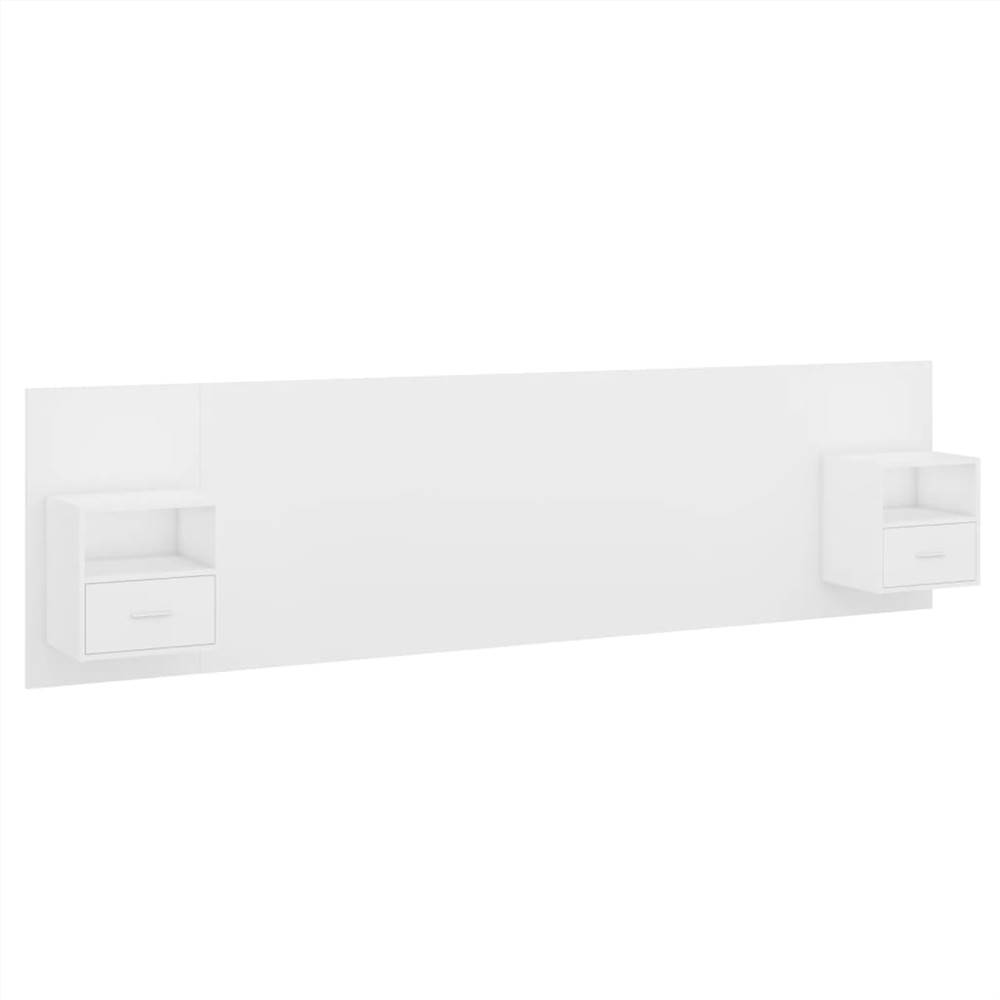 Bed Headboard with White Engineered Wood