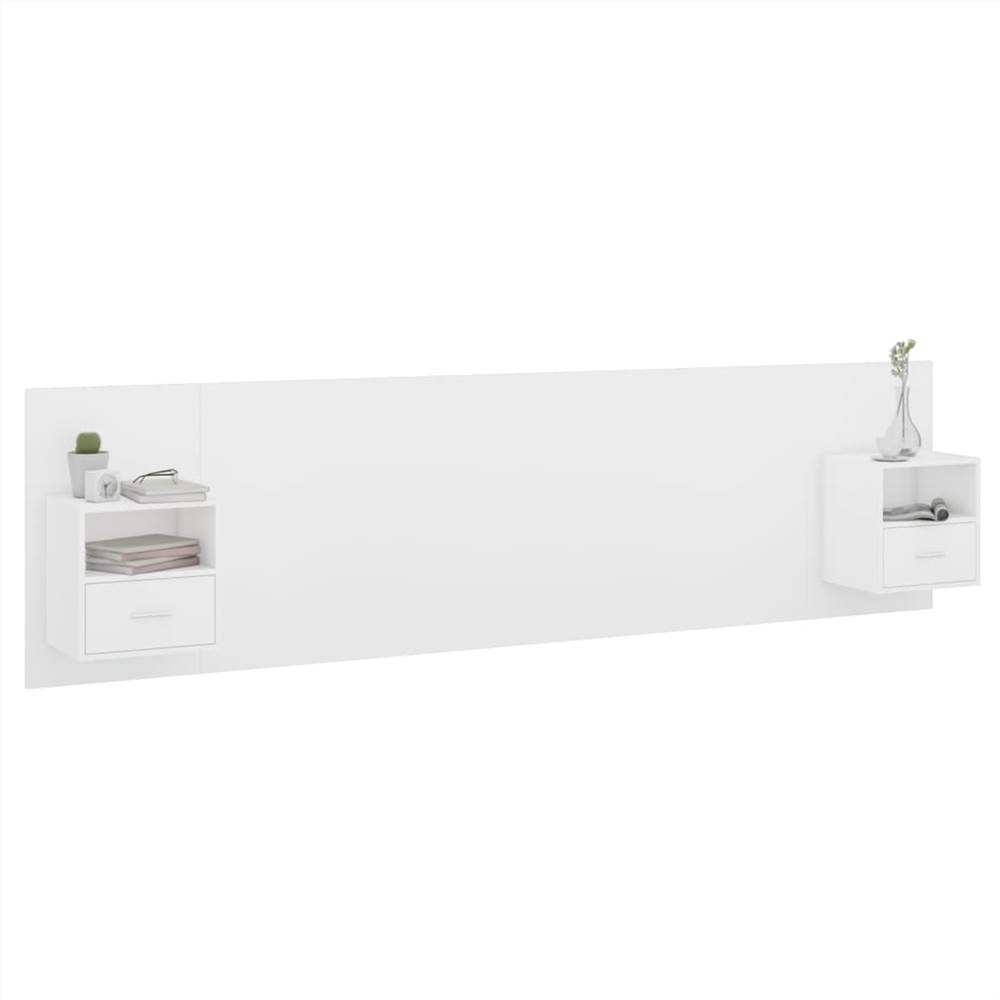 Bed Headboard with White Engineered Wood