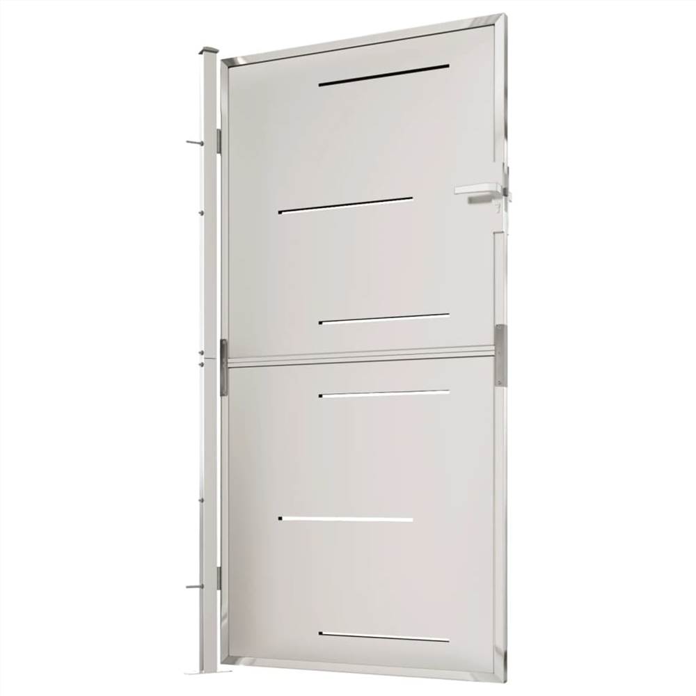 Garden Gate 100x180 Cm Stainless Steel 11 Garden Gate 100x180 cm Stainless Steel