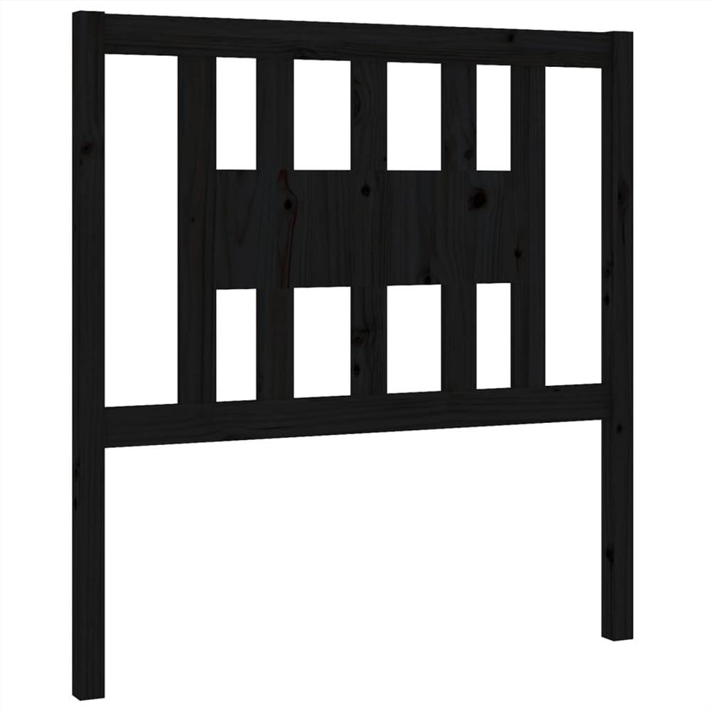 Headboard Black 81x4x100 cm Solid Wood Pine