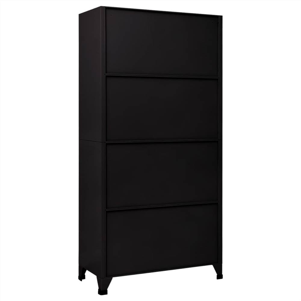 Locker Cabinet Black 90x40x180 Cm Steel 10 Locker Cabinet Black 90x40x180 cm Steel