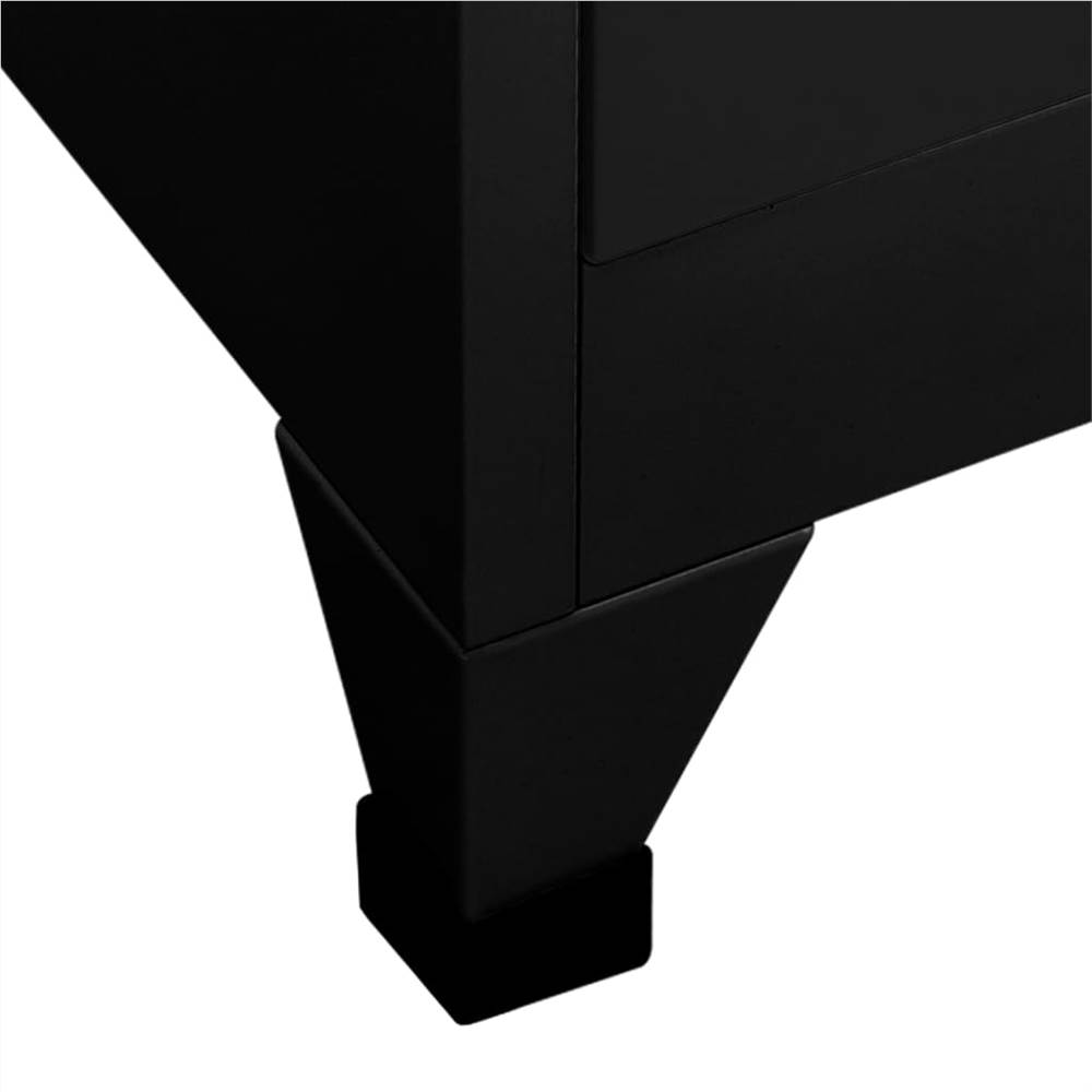 Locker Cabinet Black 90x40x180 Cm Steel 11 Locker Cabinet Black 90x40x180 cm Steel